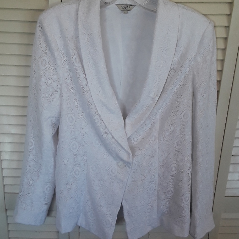 Guess white jacket